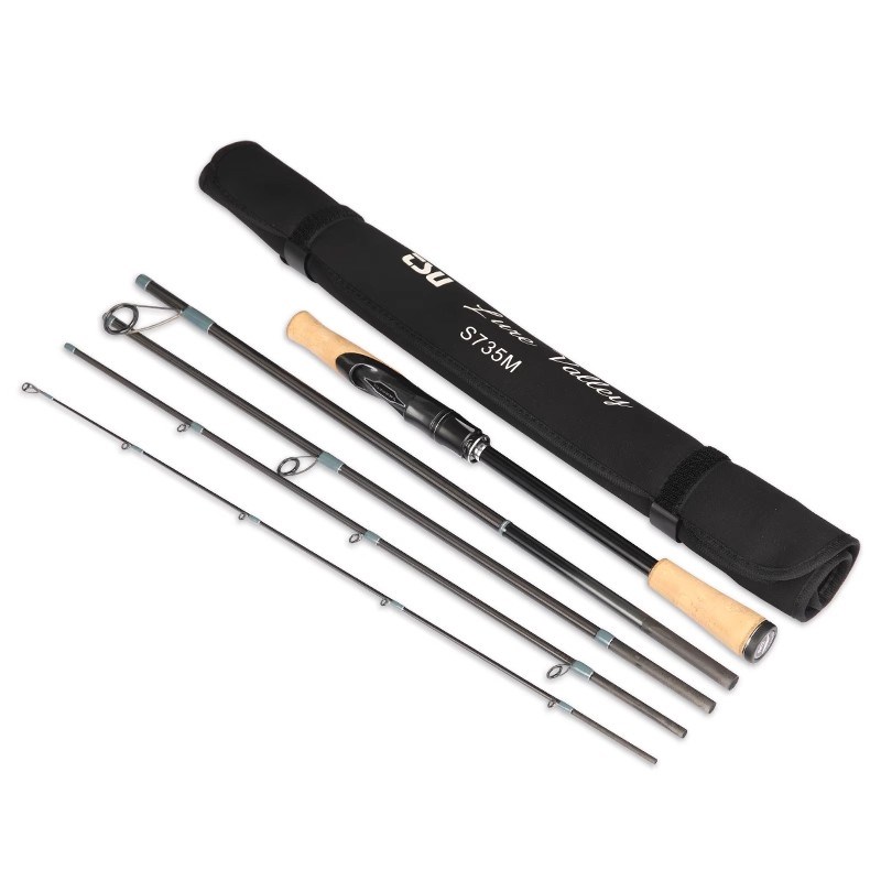 钓之屋路亚河谷便携式五节路亚竿远投翘嘴鲈鱼鳜鱼多节远征旅行竿