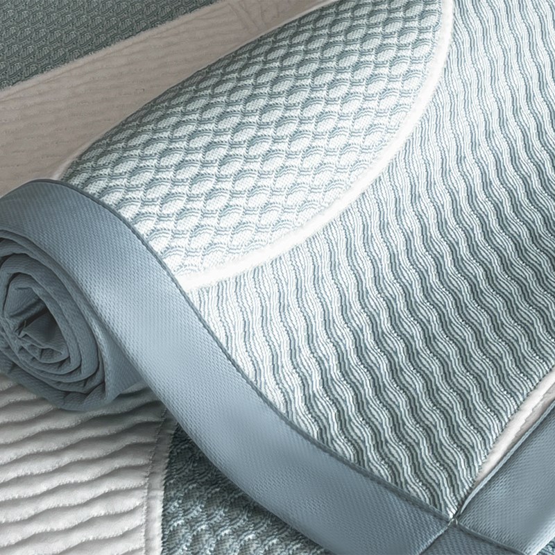 夏季凉感冰丝豆豆凉席三件可机洗20新款提花冰丝席空调软席子