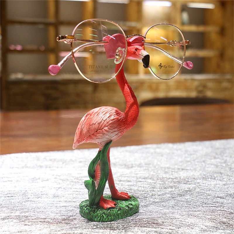 可爱动物眼镜展示架橱窗儿童眼镜陈列装饰道具搁架办公桌家用摆件