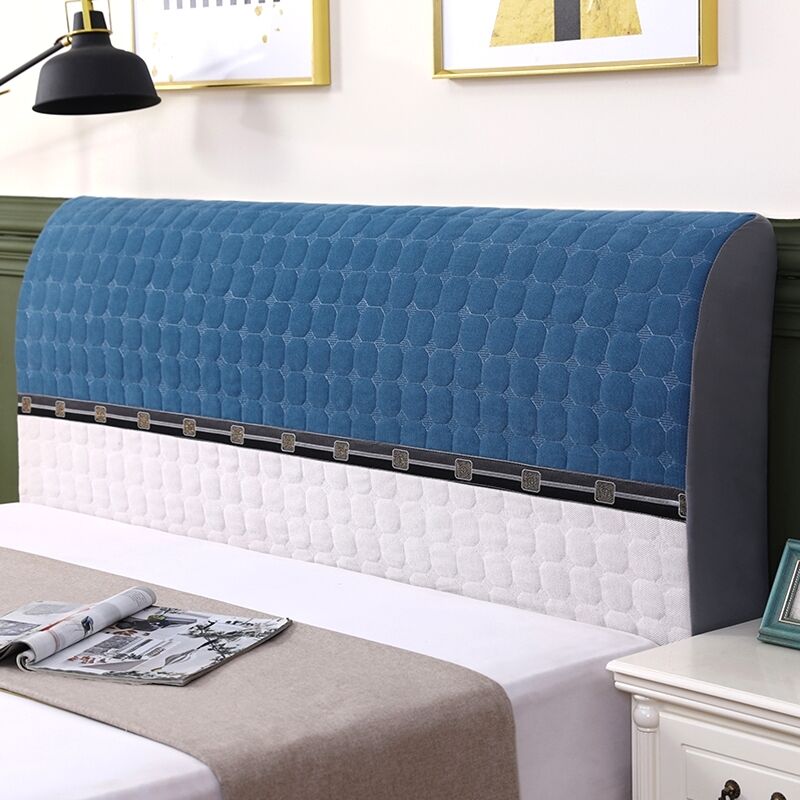 简约全包床头罩套可机洗四季通用木皮床头新款加厚夹棉防尘保护罩