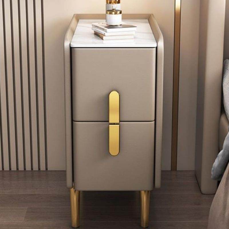 小型实木超窄床头柜简约现代轻奢皮质床边柜储物柜岩板迷你收纳柜,3C数码配件,其它配件,淘宝优惠券,粉丝福利购,淘宝优惠卷