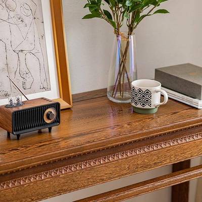 翅木条案新中供桌案家鸡985用玄关桌复古中堂实木窄式书桌条香桌