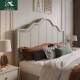 奶油风木床现代简约轻奢公主床1.5小户型双人床主卧1.8储物实木床