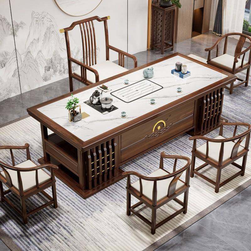 木茶台茶具套装一体新中式用岩板实茶桌椅组合客厅#898泡家茶几办,住宅家具,茶几,淘宝优惠券,粉丝福利购,淘宝优惠卷