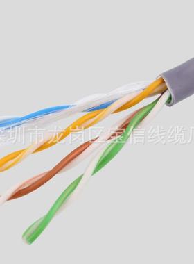 CCat5eCA室KYU外超五类非屏绞蔽材网线铜包铝质双线缆POE监控通讯
