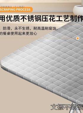 加厚304不钢可折叠方OUX桌圆桌餐锈桌餐家用饮圆吃饭桌子户外摆摊