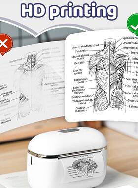PhomoT02E迷你热敏打印机小印型家用照片m错题打便T02E白色携e打