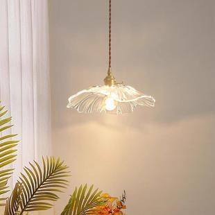 法式 水全铜晶灯具886温馨 复古台床头小美吊灯走廊阳过道衣帽间式