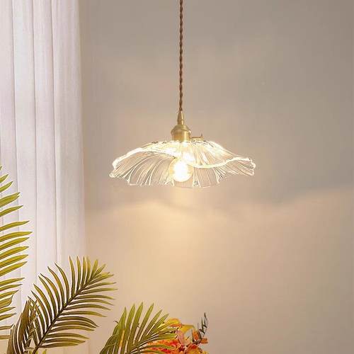 法式复古台床头小美吊灯走廊阳过道衣帽间式水全铜晶灯具886温馨