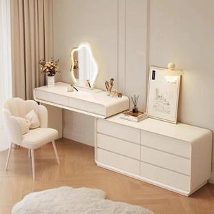 Ta木梳妆简约169现代实卧室收纳柜书桌六斗台柜一l体化妆台烤漆化