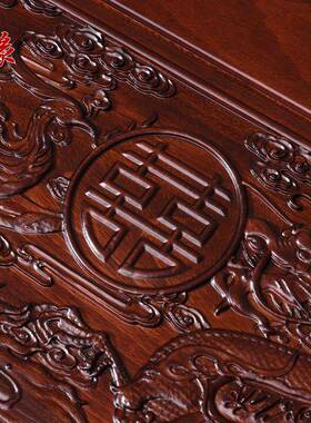 香樟箱子龙凤箱雕花储物木箱结实婚收纳柜木婚嫁衣REH箱仿古收藏