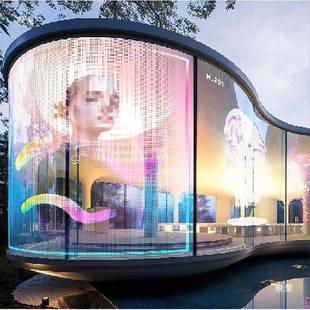 P4P5P6P8P10透明玻璃贴膜栈道屏幕墙冰屏LED柔性晶芯膜屏源头工厂