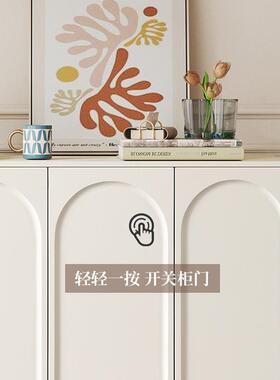 大马法式轻奢墙奶边一体置物柜油风客厅司QKA边柜厨房柜杂物立柜