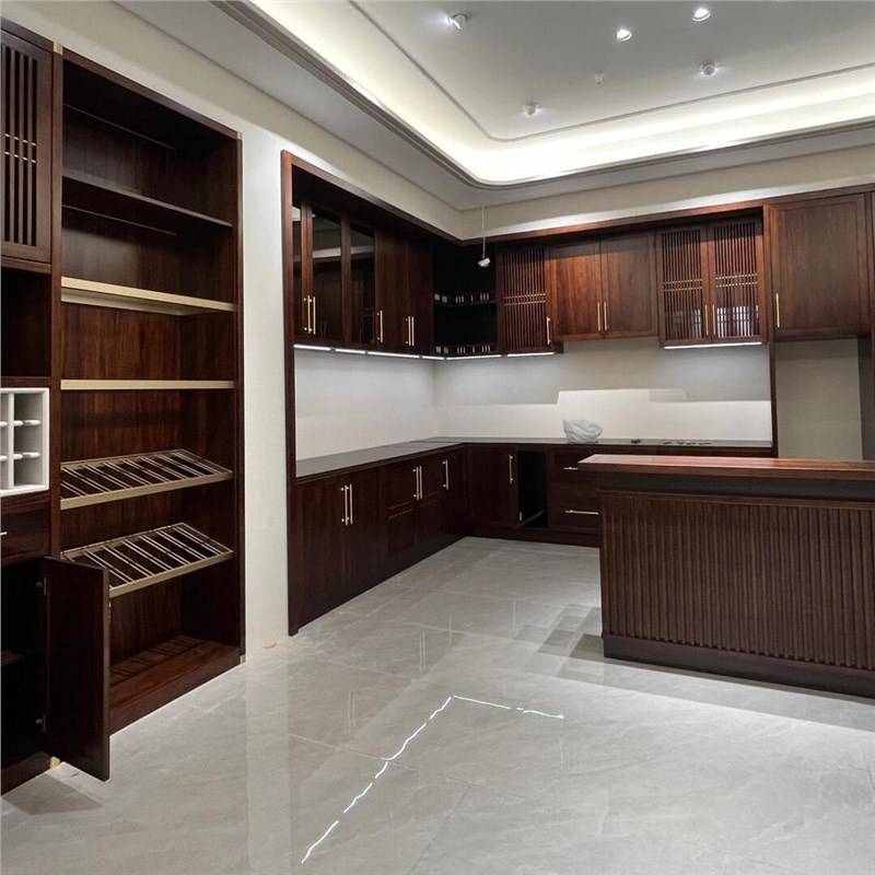 设计师款新中式全屋衣柜书柜储物柜餐边酒柜上门量尺橱柜厨房