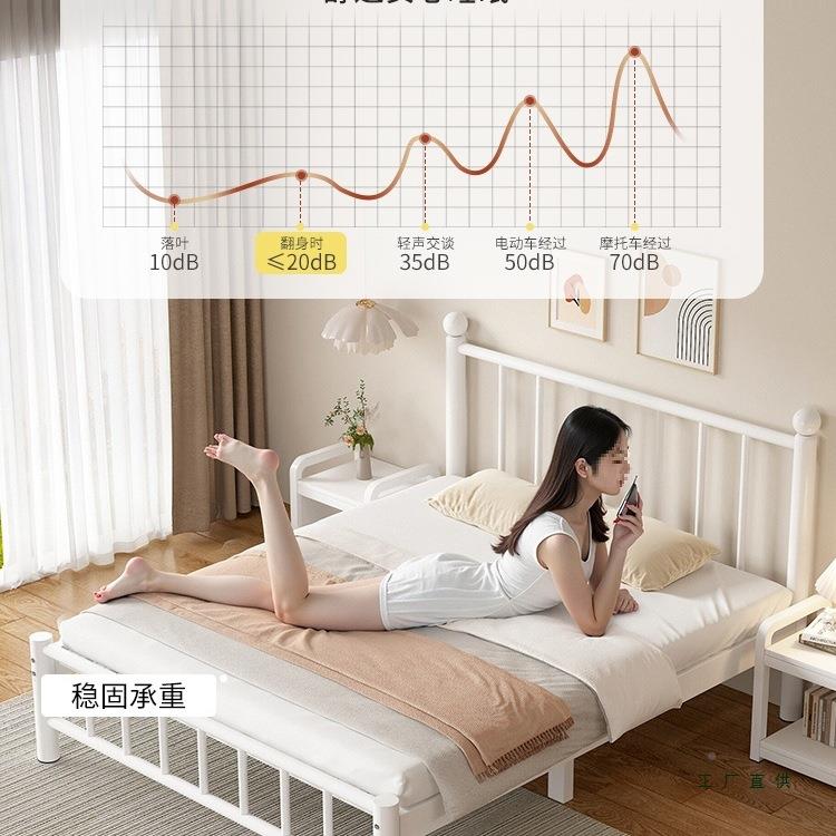 铁艺家用儿童床欧式不锈钢铁床床单厚租人公寓宿舍NHY出房用加铁