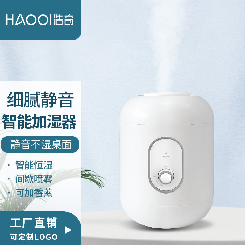 工厂直销浩奇加湿器上加水家用静音迷你办公室卧室大雾量3L增湿器