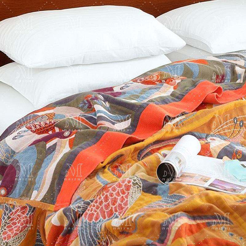 纱布毛巾被纯单人双人全棉棉毯毛MZ-dazui巾夏凉被薄款沙发盖毯床