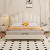 床现代儿简约3单人女孩1.5米童床985花瓣男贝壳奶油风公主储物床