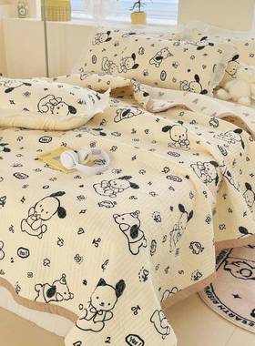 Btssn3iQA类洗榻棉床盖三件绗缝套夹棉加厚床垫榻水米宿舍