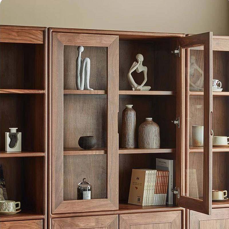 北美黑胡桃木带门组合书柜新中式实木书柜落地柜现代简约书架,鲜花速递/花卉仿真/绿植园艺,割草机/草坪机,淘宝优惠券,粉丝福利购,淘宝优惠卷