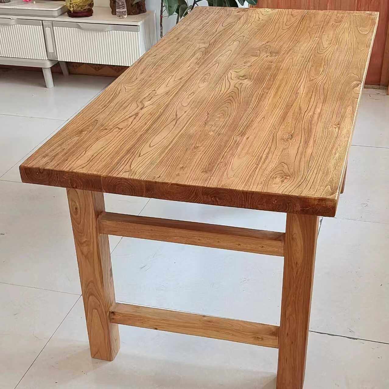 老榆木大板茶桌原木办公会议餐桌家用饭桌子长方形书桌电脑台餐桌,鲜花速递/花卉仿真/绿植园艺,割草机/草坪机,淘宝优惠券,粉丝福利购,淘宝优惠卷