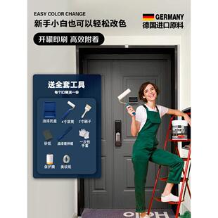 防盗门粘入户门门贴纸门F97H5S67贴整张旧饰门翻新毛毡改色贴膜大