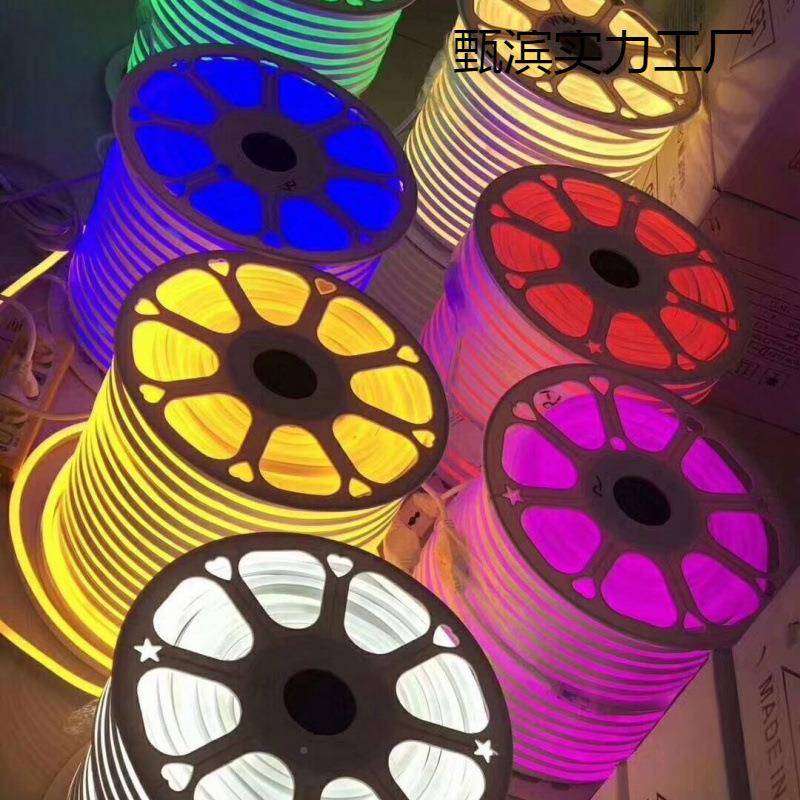 广告半圆造型户防水软灯灯虹条扁圆形LED120-22柔性带霓七彩变色