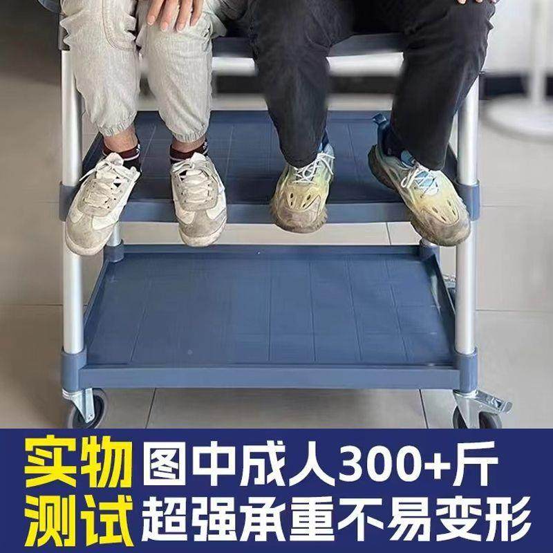 GCF加厚车小推车移动三饭餐店手塑料商用餐厅收碗层酒店推车上菜