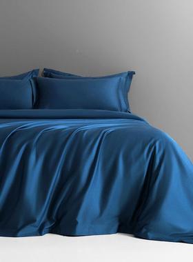 新高档贡缎全棉款床单三件套纯单NBY件被单双人床用宿舍酒轻奢店