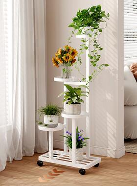 客厅落地花花盆托架植物花盆架卧装室室内架阳台轻奢饰盆栽置WIU