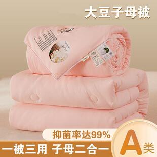 大豆子母被合一拉链款季秋被芯四通宿舍被子冬被厂家直供加二厚保