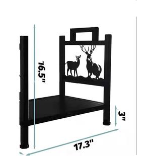 院室外艺壁炉庭柴火放FCN木架柴工具别墅花园储存木铁柴堆放置物