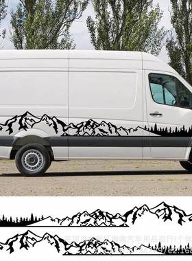 x286山脉森车林装装饰汽车贴纸改侧拉65122门身贴乙烯基树林花车