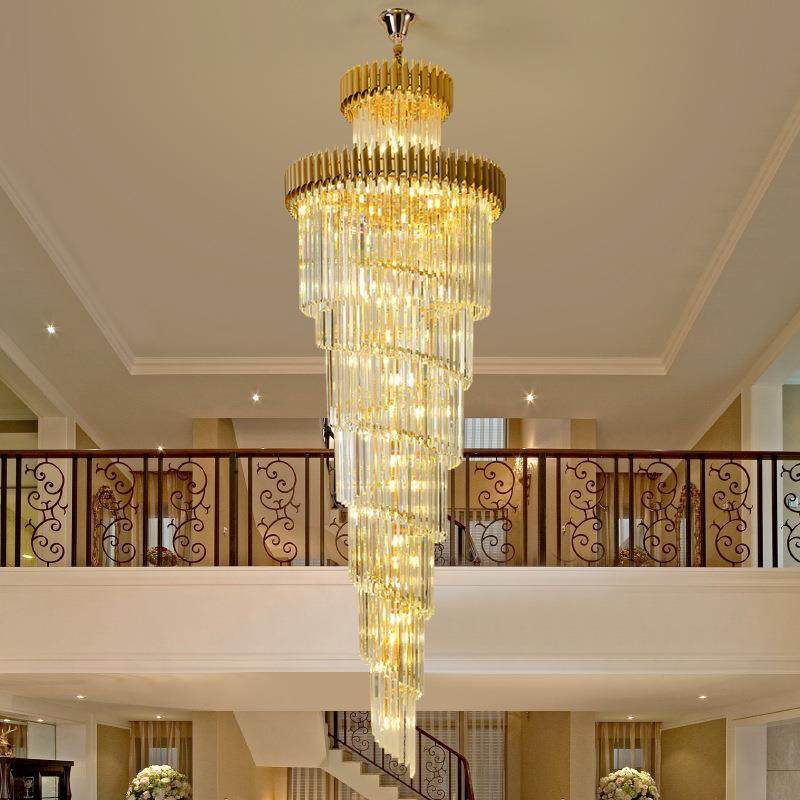 复式楼别墅酒店大厅旋转楼梯吊灯客厅灯饰照明装饰灯具金色水晶灯,鲜花速递/花卉仿真/绿植园艺,割草机/草坪机,淘宝优惠券,粉丝福利购,淘宝优惠卷