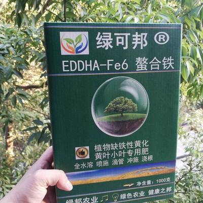 果树肥料绿可邦 EDDHA-Fe6螯合铁果树缺铁性黄化黄叶小叶冲施喷施