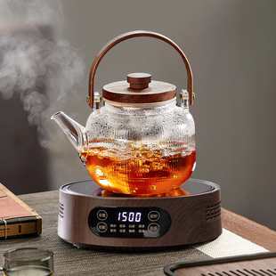电陶炉2024新款大功率智能煮茶炉家用玻璃壶耐高温煮茶烧水套装