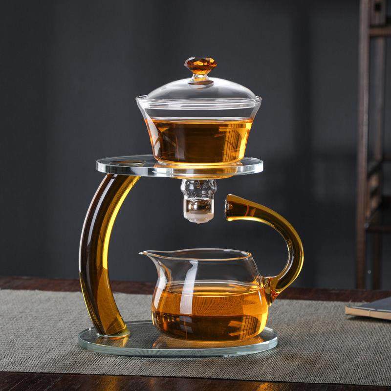 懒磁吸自动泡茶茶壶水分离玻用璃办公人室会客冲泡茶WFM家煮茶器