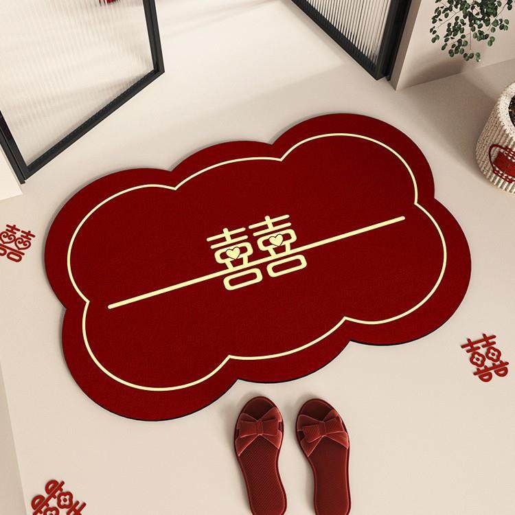 藻泥地硅藻泥地垫家用吸水速干防滑垫耐易脏打理婚结地硅垫红色喜,居家布艺,家用脚垫,淘宝优惠券,粉丝福利购,淘宝优惠卷