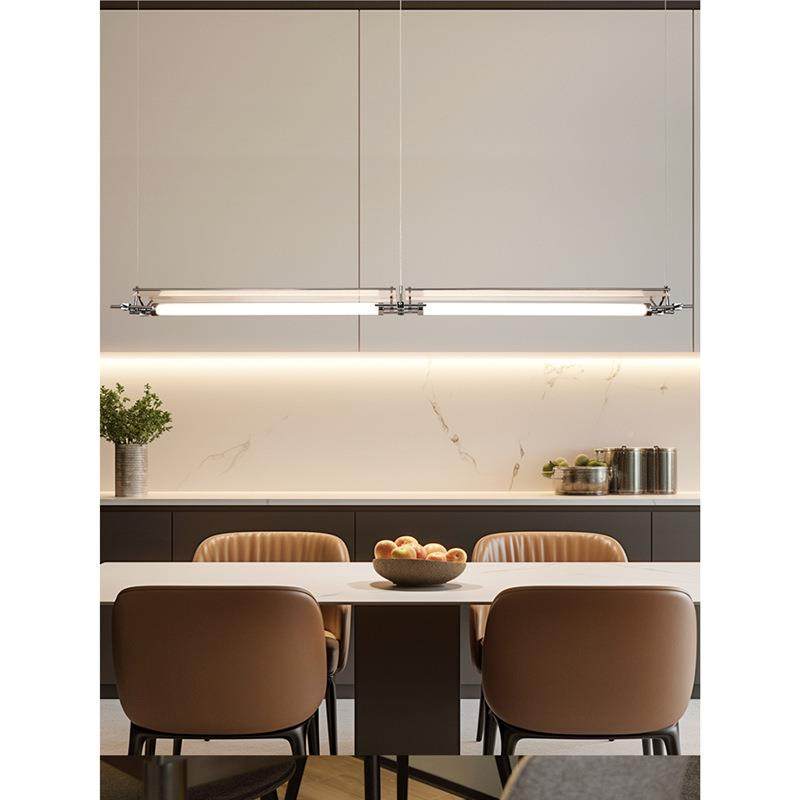 条新款现代简约WVB餐桌极简马灯扎灯长一设字吧台岛台具计师餐厅