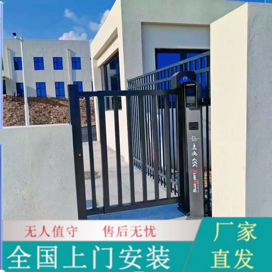 人行通道 电动小门人脸识别刷卡门禁系统小区公司栅栏广告人行门