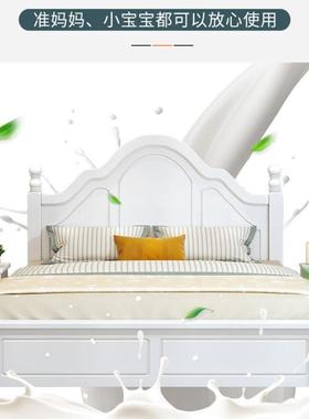 工厂直实木床现简约代1.8米欧tj0319式主双人床出卧租房用1.销5米