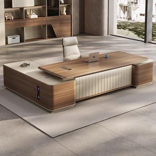 板桌轻新奢办公桌感简约现代总经理办NAH公室老大气大品