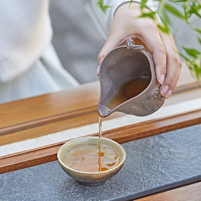 宜兴紫砂公道杯全手工制正宗原矿段泥松桩匀杯分茶器公杯功夫茶具