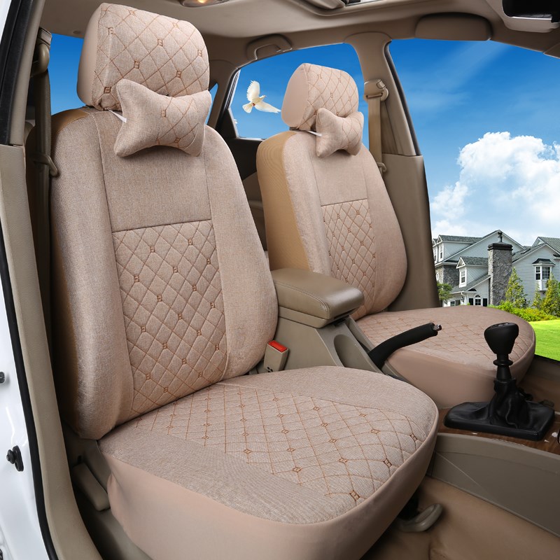 东风御风EM2厢式货车全包围布艺座四季通用亚麻布单座坐垫