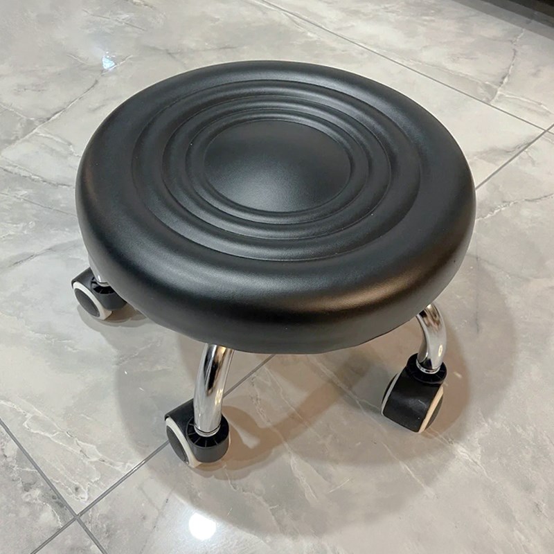 滑轮矮凳静音万向轮小简约风可移动圆凳入户门换鞋凳软包板凳