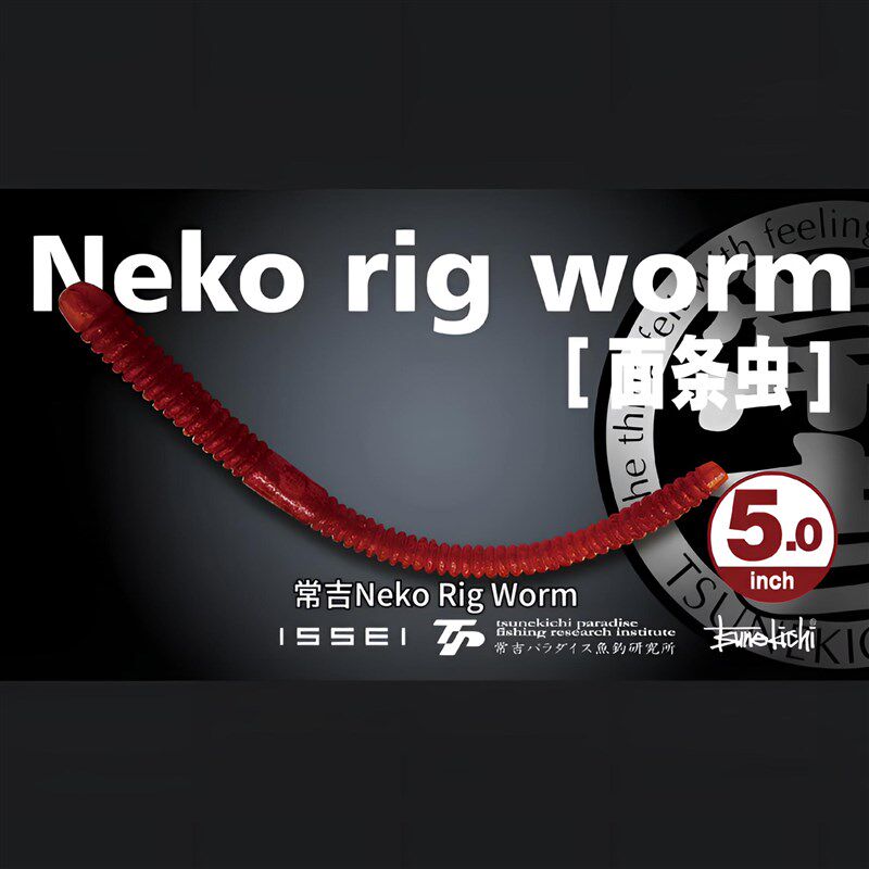 常吉Neko面条虫低比重路亚软饵缓沉无铅wacky黑坑野钓鲈鱼鳜鱼饵