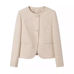 两粒扣圆领小香风外套SR8078 新中式 小田专享