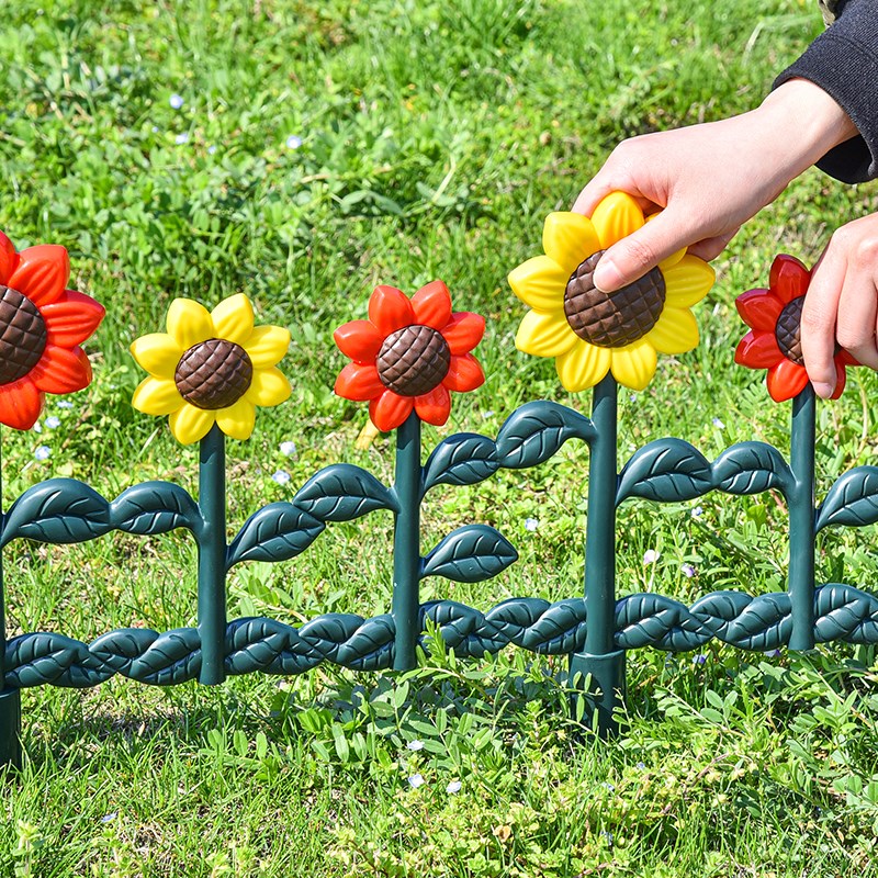 Sungmor太阳花栏栅片塑料护栏花园绿植栏杆篱笆白色小型围栏隔断