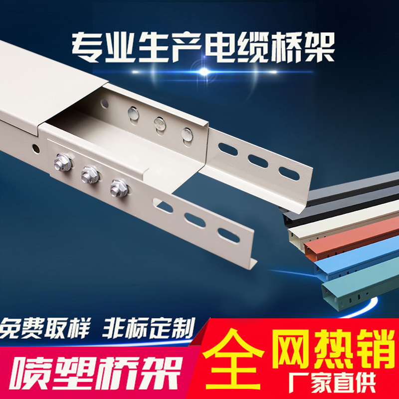 30不锈钢桥架热浸锌铝合金防火喷塑镀锌梯式槽式大跨距金属线槽