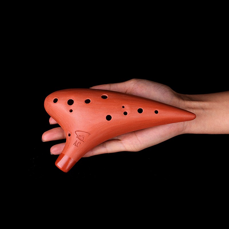 风雅陶笛十二孔紫砂SC SG SF C G F BC调 孔中音C轻吹型陶笛